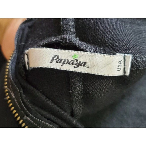 Papaya Women's Black Rayon Long Sleeve Half Zip Front Casual Hoodie Size Small - Picture 8 of 10